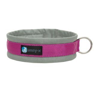 AnnyX Halsband mit Klickverschluss Grau / Pink