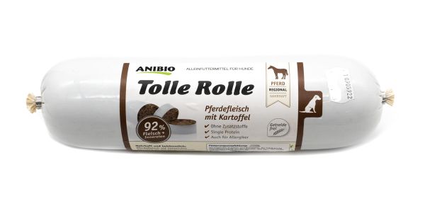 ANIBIO Tolle Rolle - Pferdefleisch mit Kartoffel 800 g MHD13.04.24
