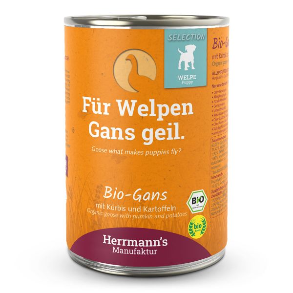 Herrmann's Selection Puppy Bio Gans mit Kürbis und Kartoffel 400 g