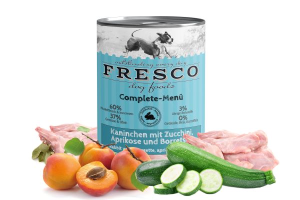 FRESCO Complete-Menü Kaninchen mit Zucchini, Aprikose und Borretsch 400 g
