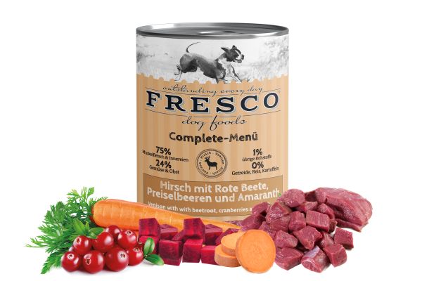 FRESCO Complete-Menü Hirsch mit Rote Beete, Preiselbeeren und Amaranth 400 g