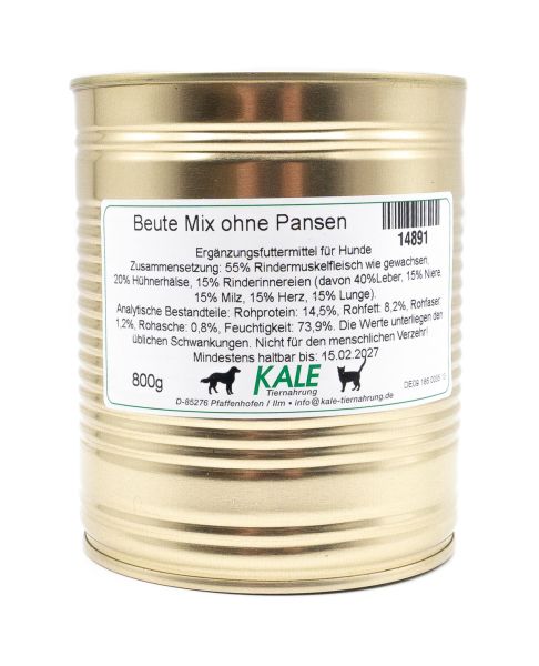 KALE Beute-Mix ohne Pansen 800 g STL