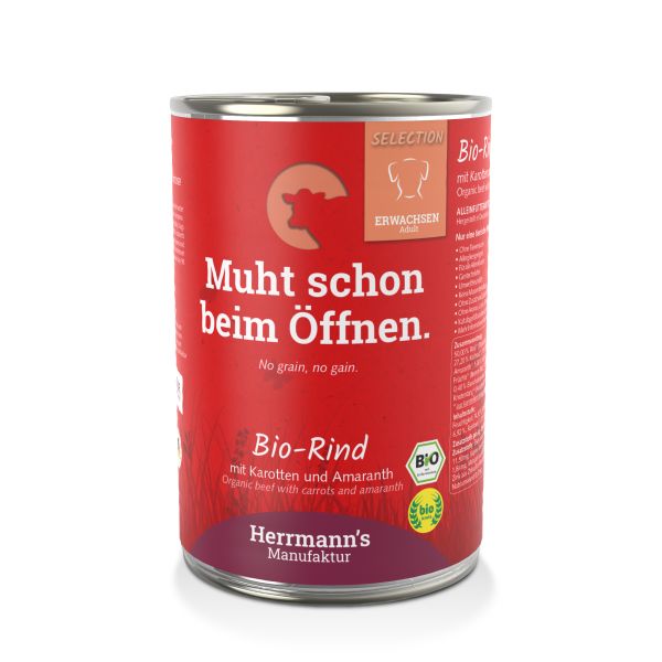 Herrmann's Selection Menü Bio Rind mit Karotten und Amaranth 800 g