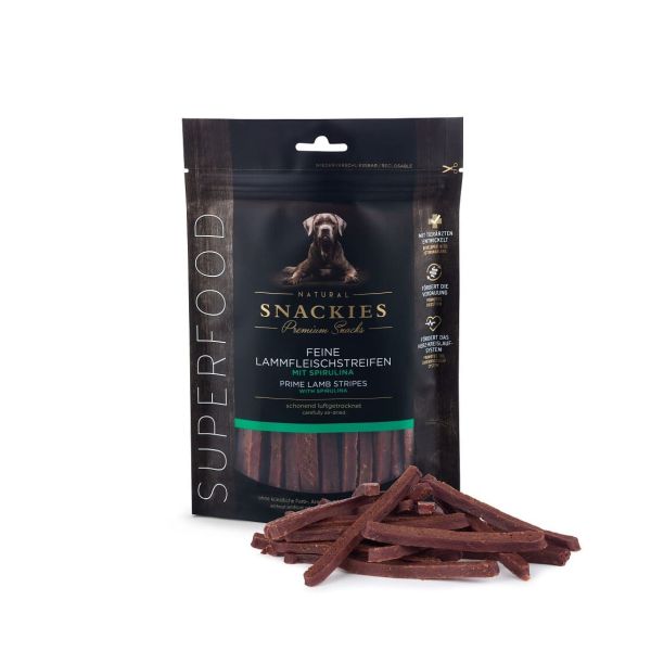 SNACKIES Superfood Feine Lammfleischstreifen mit Spirulina 170g