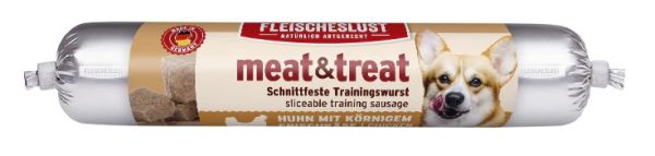 Meat & Treat Trainingswurst Huhn mit körnigem Frischkäse 80g