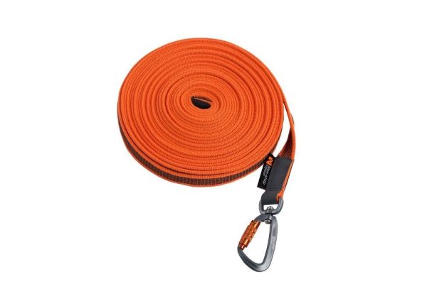 Non-stop dogwear Friction long line Schleppleine mit Gummieinsätzen Orange