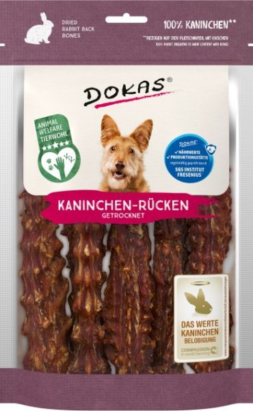 DOKAS Kaninchen-Rücken getrocknet 120 g