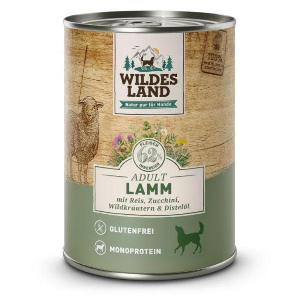 Wildes Land Lamm mit Reis und Zucchini 400 g