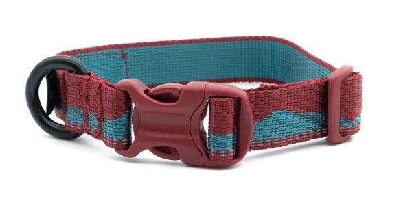 Non-stop dogwear Trail quest collar sunset wine/teal