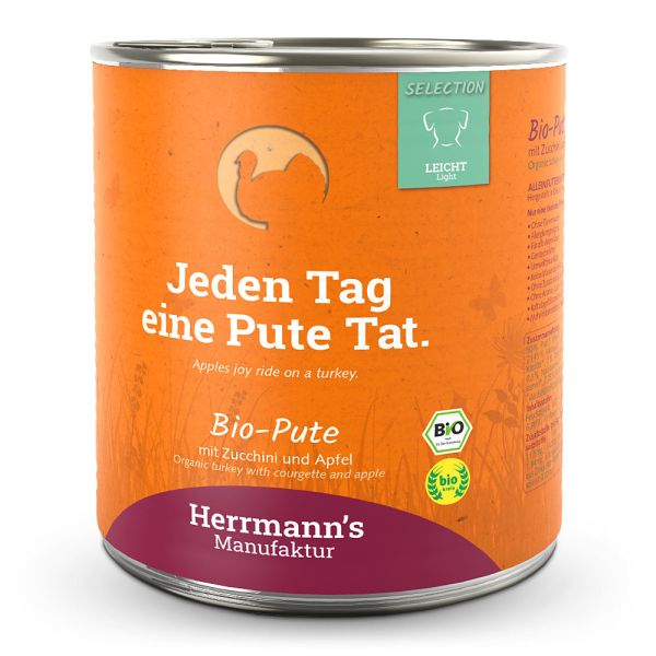 Herrmann's Selection Light Menü Bio Pute mit Zucchini und Apfel 800 g