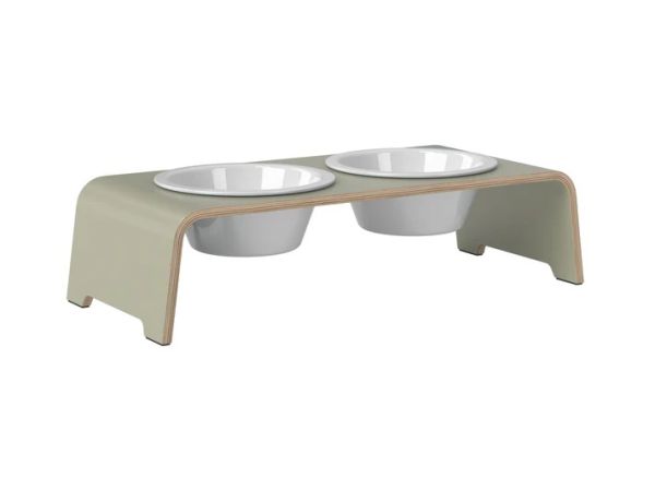 dogBar® Classic Sage mit Porzellanschalen Größe M-Small