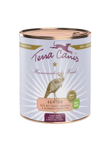 Terra Canis Senior Pute mit Papaya, Brokkoli und Gesundheitskräutern