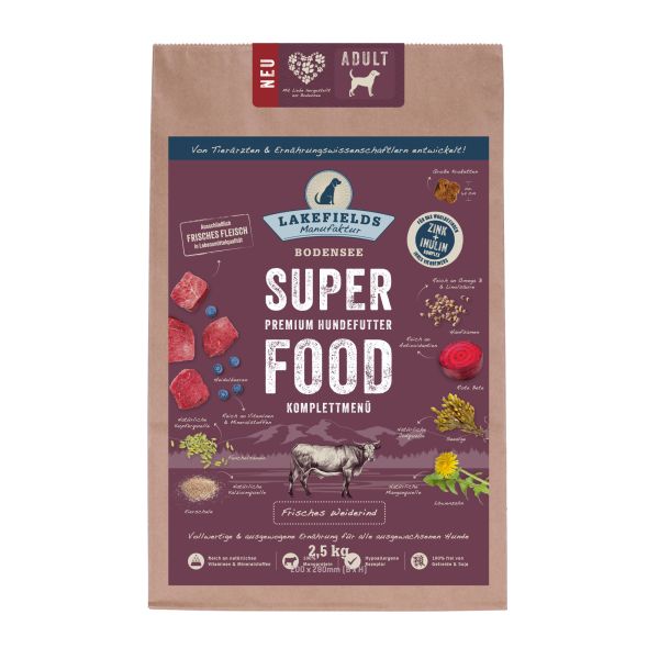 Lakefields SUPERFOOD Rind für ausgewachsene Hunde