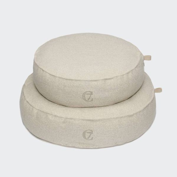 Cloud7 Hundebett Pouf Tweed Mélange Cream