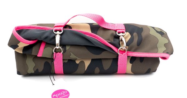 MooiZo Dog'n Roll Hundereisedecke Softshell Camouflage - Anthrazit Pink